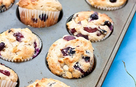 Blueberry White Choc Yogurt Muffin Recipe