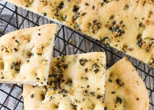 Vegan Garlic Herb Focaccia Recipe