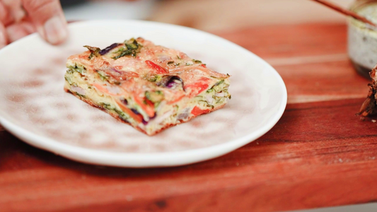Mediterranean Veggie and Bacon Slice