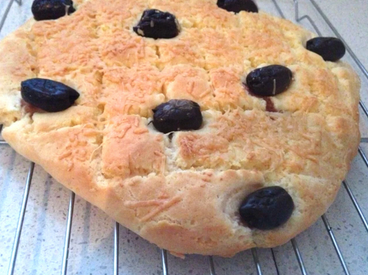 Parmesan and Kalamata Olives Focaccia