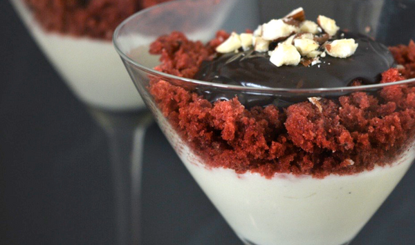 Red velvet, Mascarpone and Chocolate Trifle Recipe
