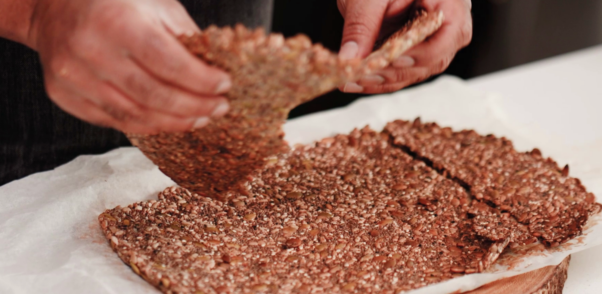 Seeded Crackers Drizzled with Chia Oil Recipe
