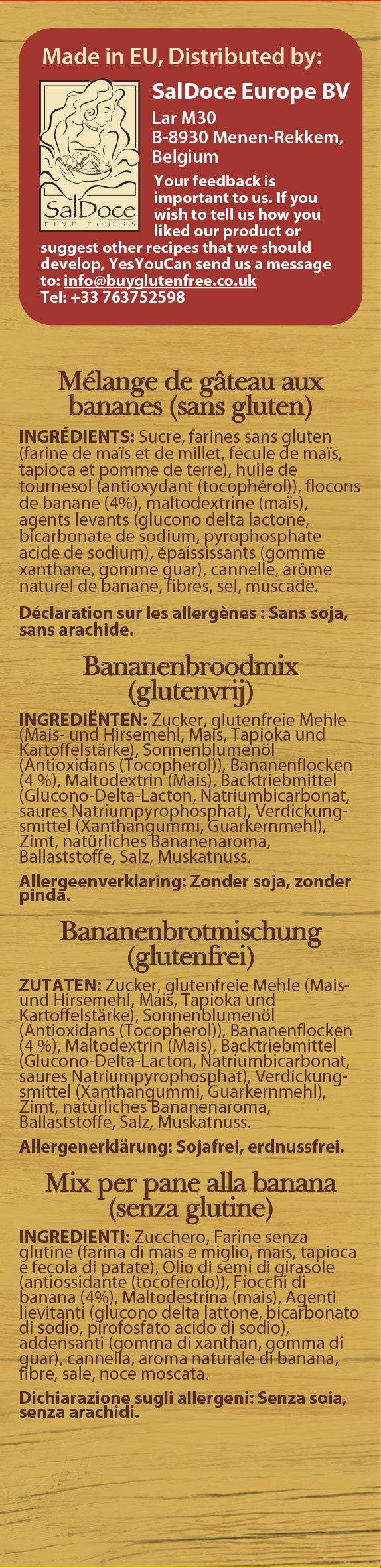 Banana Bread Mix