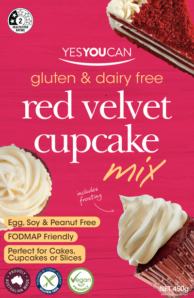 Red Velvet Cupcake Mix Carton